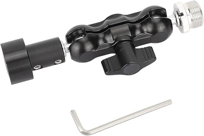 CAMVATE Mini Ball Head Mount Microphone Clamp with 5/8"-27 Male and Female Adapter - 3303