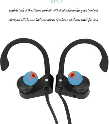 Earbuds Replacement Tips Silicone Earbud Tips Ear Bud Replacement Pieces Ear Gels Fit for Inner Hole from 3.8mm - 5.1mm Earphones 9 Pairs S/M/L Blue-Orange