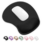 ITNRSIIET Ergonomic Mouse Pad, Cushioned Gel Wrist Rest, Non-Slip Base, Smooth Surface, Cute Multi-Color, 9.5 x 8.2 in, White