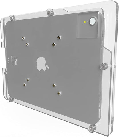 TABcare Anti-Theft Acrylic VESA Enclosure for Apple iPad Pro 11" 1st, 2nd, 3rd, 4th gen. with Free Wall Mount Kit & 90-Degree Angle USB C Cable (iPad Pro 11 1/2/3/4, Clear)