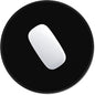 ITNRSIIET Mouse Pad Non-Slip Rubber Base Smooth Surface Stitched Edges Waterproof Durable Compatible with All Mice for Office & Gaming, Desk Accessory, Diameter 8.7 inch, JetBlack Solid