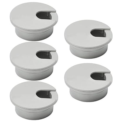 5 Pcs Desk Grommet 2" / 50 mm, Desk Cord Hole Cover, Cable Grommet ABS Plastic, Desk Hole Grommet for Home & Office Pc, Detachable Cable Cord Organizer-Light Grey