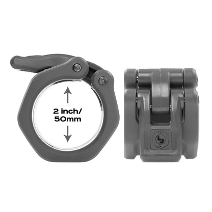Lock-Jaw Barbell Collars HEX Olympic Barbell Clamps 2 Pcs – Heavy Duty Bar Clamps for 2” & 50mm Olympic Bars – Secure Weight Bar Clamps for Strength Training & Home Gym Accessories – Purple