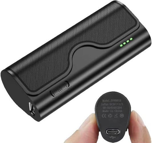 64GB Magnetic Voice Recorder, 800H/35 Days Continuous Recording, Voice Activated Audio Recorder with Stereo Mic, Portable for Lectures, Meetings, Interviews (Black)