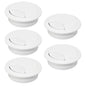 5 Pcs Desk Grommet 2-1/16" / 53 mm, Desk Cord Hole Cover, Cable Grommet ABS Plastic, Desk Hole Grommet for Home & Office Pc, Detachable Adjustable Cable Cord Organizer-White