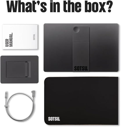 SOTSU FlipAction Elite 16" Portable Monitor | 4K |Super Compact | Pivot Rotate | 3840x2400 DCI P3 | 60Hz | 450 Nits | Full Metal CNC | Perfect Match for Mac and Windows (Space Black)