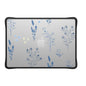 CASETiFY Impact MacBook Air 13.6" (M2-M5) Case [Cushioned Impact Corners/Scratch-Resistant/Anti-Slip Grip] - Small Blue Flowers - Clear Black