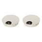 2 Pack Desk Grommet 3-1/8 Inch 80mm, Zinc Alloy Computer Desk Wire Hole Cover, Office Desktop Cord Cable Hole Metal Ring, Brushed Silver