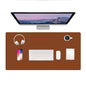 PU Leather Desk Pad Protector Gaming Mouse Pad Non Slip Desk Mat for Keyboard and Mouse Waterproof Desk Writing Pad for Office and Home Desk Accessories(Brown, 47.2 * 17.7)