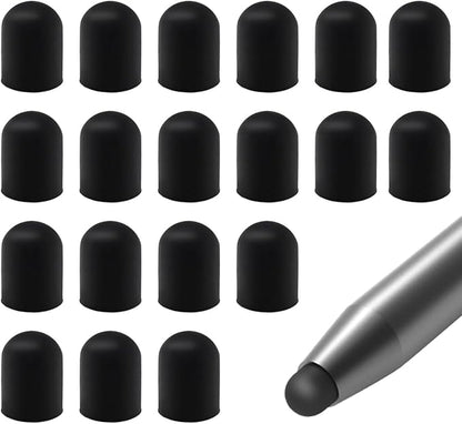 20 Pieces Replacement Tips Touch Screen Pens Tips Silicone Rubber for Touch Pen (Outer Diameter 6mm, Inner Diameter 4mm)