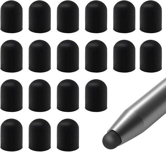 20 Pieces Replacement Tips Touch Screen Pens Tips Silicone Rubber for Touch Pen (Outer Diameter 6mm, Inner Diameter 4mm)