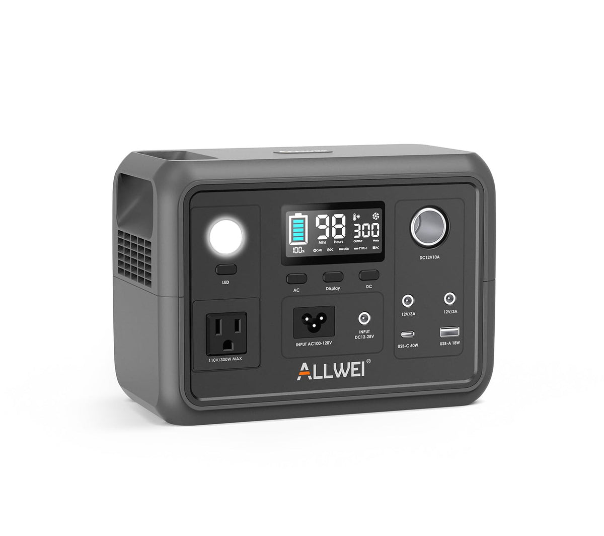 ALLWEI 2400W LiFePO4 Power Station, 2048Wh Solar Generator with 1500W AC Charging &1200W Solar Charging, Expandable to 10.24kWh, with Pure Sine Wave AC Outlets for Home Backup, Power Outages & Camping