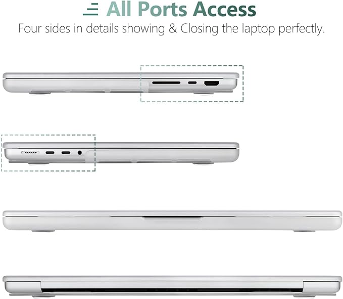 DONGKE for M4 MacBook Pro 16 Inch Case 2024 2023 2021 A3403 A3186 M3 A2991 M2 A2780 M1 A2485 Pro/Max Chip, Plastic Hard Shell Case & Keyboard Cover for Mac Pro 16 with Touch ID, Right & Left Brain