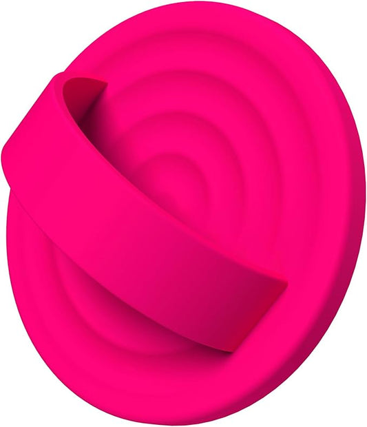 COFFKER Magnetic Phone Ring Grip Holder, Silicone Finger Loop Grip, Compatible with MasSafe, Back of Phone for iPhone Pro Max/Plus/16/15/15/14/13/12 Series, Neon Pink