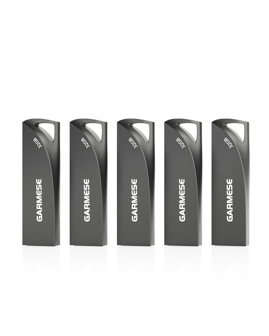 GARMESE 32GB USB 3.0 Flash Drive, 5PCS Metal Thumb Drive with Keychain Hole