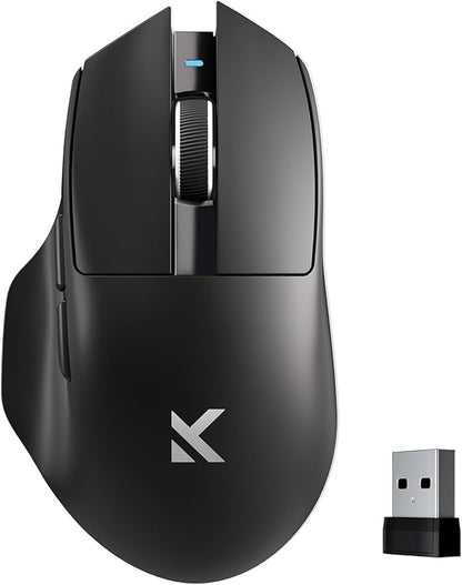 G7 Lightweight Ergonomic Wireless Mouse, PAW3311 12K DPI Sensor, Tri-Mode Connection, Wireless/Wired 1K Polling, 55g Weight, 800mAh Bettery (Black)