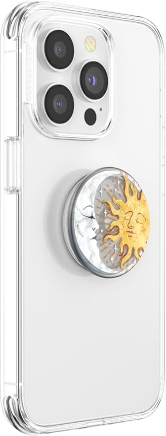 PopSockets Plant-Based Phone Grip with Expanding Kickstand, Adhesive Grip, Eco-Friendly - Sun and Moon