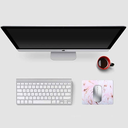 Mouse Pad, Gaming Mouse Pad, Non-Slip Rubber Base Mouse Mat with Designs for Laptop, Computer & Office, 9.5 x 7.9 x 0.12 inches (Marble 1)