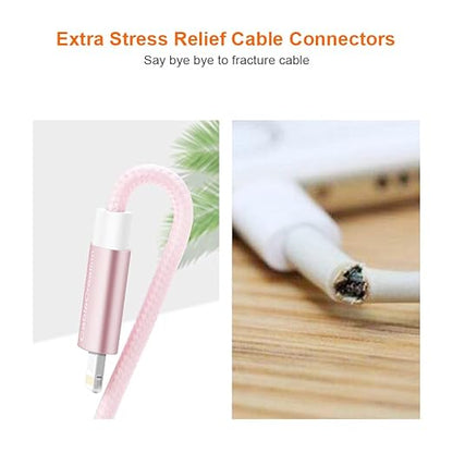 CableCreation USB A to Lightning Cable 6inch, Short iPhone Charging Data Sync Cord [MFi Certified] for iPhone 14/14 Pro, AirPods Pro, iPad, 0.15M, Pink