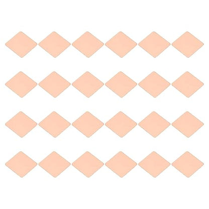 PATIKIL Copper Heatsink Pad Shims, 24 Pcs 20x20x0.3mm Copper Pad Shim IC Chipset GPU CPU Thermal Heatsink for Cooling Laptop Desktop Computer
