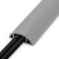 LZEOY 5.5FT Floor Cord Cover, Grey Soft Cable Cover Floor, Large Size Extension Cord Covers for Floor, Power Cord Protector Floor Wire Cover - Cord Channel Diameter: 0.7" (W) x 0.4" (H)