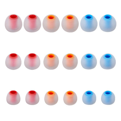 Earbud Tips Soft Silicone Earbuds Replacement Tips Fit for in-Ear Headphones(Inner Hole from 3.8mm - 4.2mm Earphones) 9 Pairs S/M/L