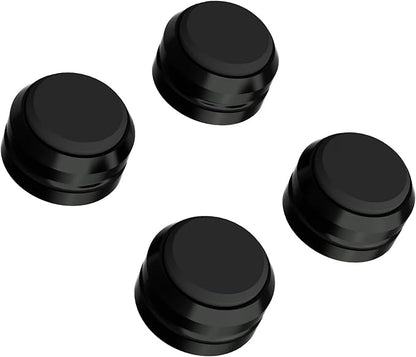 Preffair Audio Speaker Aluminum/Silicone Isolation Feet Turntable Damper Vibration Stopper Stand Absorption Shock Pad for Amplifier Preamp DAC Devices 4Pcs (Black, 1.73"x1.18")