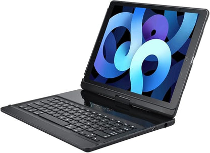 iPad pro 12.9 case with Keyboard 2017 2nd 2015 1st Generation, 360 Rotatable Wireless Folio 180 Swivel Stand Hard Cover Auto Sleep Wake up
