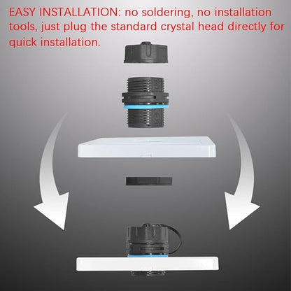 10PCS Panel Mounting Shielded CAT6 RJ45 Waterproof Connector Cat5/5e/6 8P8C Ethernet LAN Cable Coupler Double Head Adapter with Waterproof/Dust Cap