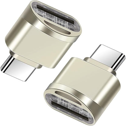USB C Micro SD Card Reader (Pack of 2 Pcs), BorlterClamp Type C OTG TF Memory Card Reader Compatible with Laptop, MacBook, Tablet, Smartphone