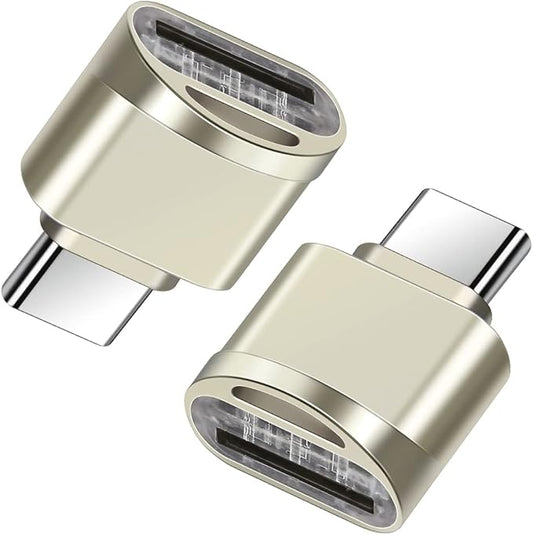 USB C Micro SD Card Reader (Pack of 2 Pcs), BorlterClamp Type C OTG TF Memory Card Reader Compatible with Laptop, MacBook, Tablet, Smartphone