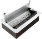 ZESHAN Conference Table Power hub Conference Table connectivity Box with 45 Degree Angle Convenient Plug-in Socket, Power Fully Enclosed Bottom Box Power Socket, USB, Type C, HDMI, RJ45, Silver
