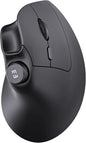 seenda Ergonomic Mouse Rechargeable, USB+Dual Bluetooth, MOU-302 Vertical Wireless Mouse with Volume Knob, Quiet Clicks, Multi-Device Cordless Mice Compatible for Windows, PC, Laptop, Mac OS, Black