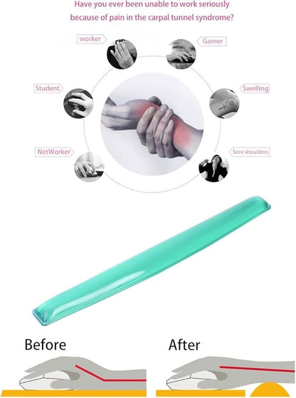 Silicone Gel Mouse Wrist Rest Plus Mouse Wrist Support Pad Office, Computer, Laptop, Mac - Durable, Comfortable and Pain Relief