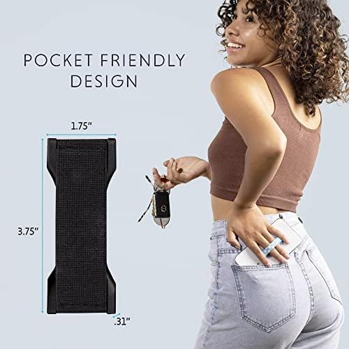 LOVEHANDLE PRO Premium Phone Grip - Silicone Phone Strap - Magnetic Phone Mount and Kickstand for Smartphone and Tablet - Magic Marble