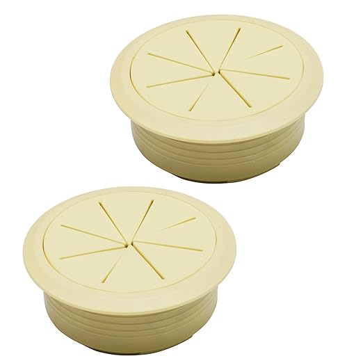 BOPOREAE 2 Pcs Desk Grommet 3-1/8" (80mm), Desk Hole Cover for Cables