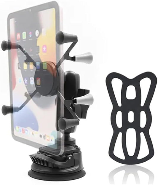 Strg Tablet Mount with Twist-Lock Suction Cup Base for 6" Tablets, Suction Cup Tablet Mount for Car Truck Vehicle Windshields Window and More Smooth Surface