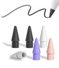Replacement Pencil Tips for Apple Pencil Pro, Pen Tips for Apple Pencil 2nd Gen/1st Gen/USB-C, Wear-Resisting Pencil Nibs with Storage Box, Pen Nibs Set Compatible with Apple Pen (6 Pack, Purple)