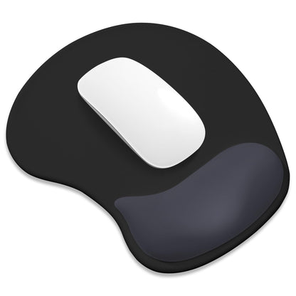 ITNRSIIET Ergonomic Mouse Pad, Cushioned Gel Wrist Rest, Non-Slip Base, Smooth Surface, Compatible with All Mice for Office & Gaming, Desk Accessory, 9.5 x 8.2 inch, Black Gray Gradient