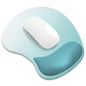 ITNRSIIET Ergonomic Mouse Pad, Cushioned Gel Wrist Rest, Non-Slip Base, Smooth Surface, Compatible with All Mice for Office & Gaming, Desk Accessory, 9.5 x 8.2 inch, Light Green Gradient