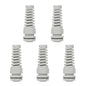LeMotech 5Pcs NPT 1/2" IP68 Waterproof Cable Gland Flex Spiral Strain Relief Black Nylon Joint with Gaskets for 6-12mm Wire Thread
