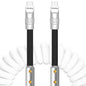 Chubbycable Colorblock Chubby - Spring Braided Silicone Charge Cable Coiled USB C 2.29FT-3.6FT White+Black Type-C to Type-C Cord for Car, Fast Charging