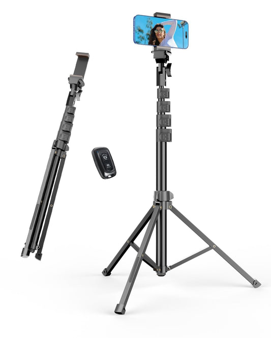 EMART 62’’ Cell Phone Tripod Stand with Remote for iPhone and Android