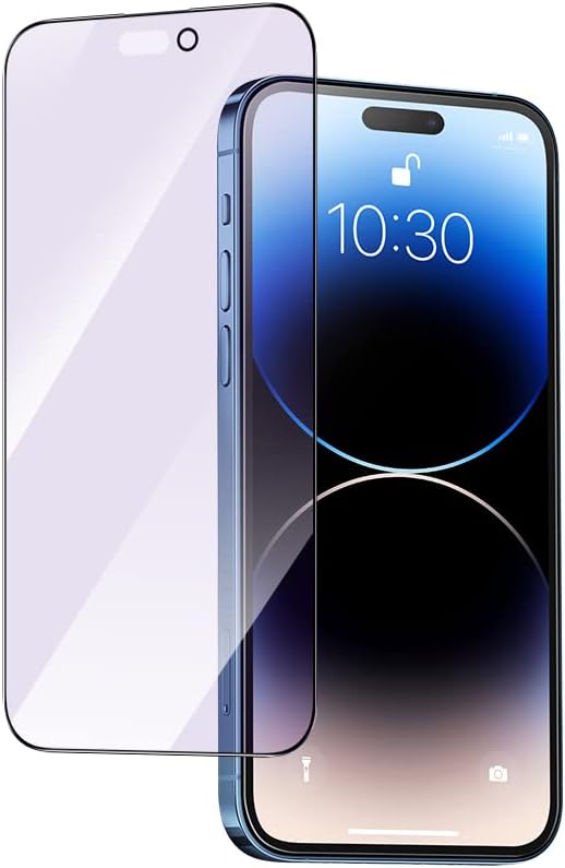 PERFECTSIGHT Anti Blue Light Screen Protector Designed for iPhone 14 Pro 2022 6.1 inch, 2 Pack 6X Stronger Blue Light Blocking Tempered Glass - Eye Protection Anti Eye Fatigue Bubble Free