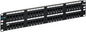 ICC CAT5e Patch Panel, UL Listed & PoE++ Rated Gigabit Applications, Rackmount 48 Port 2U 19-Inch Network Patch Panel with Rear 110 IDC Terminal Blocks for Gigabit Network Switch, Black