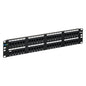 ICC CAT5e RJ45 Patch Panel, 24-Port 1U 19-Inch Rackmount, Black, 1-Pack