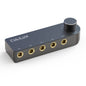 Cubilux 5-Way Quarter Inch Signal Splitter, Passive 1/4” Audio Splitter, 6.35mm Multiport Aux Splitter Box for Instruments, Bass Guitar, Keyboard, Headphones, Studio Monitor, Speaker, Amplifier
