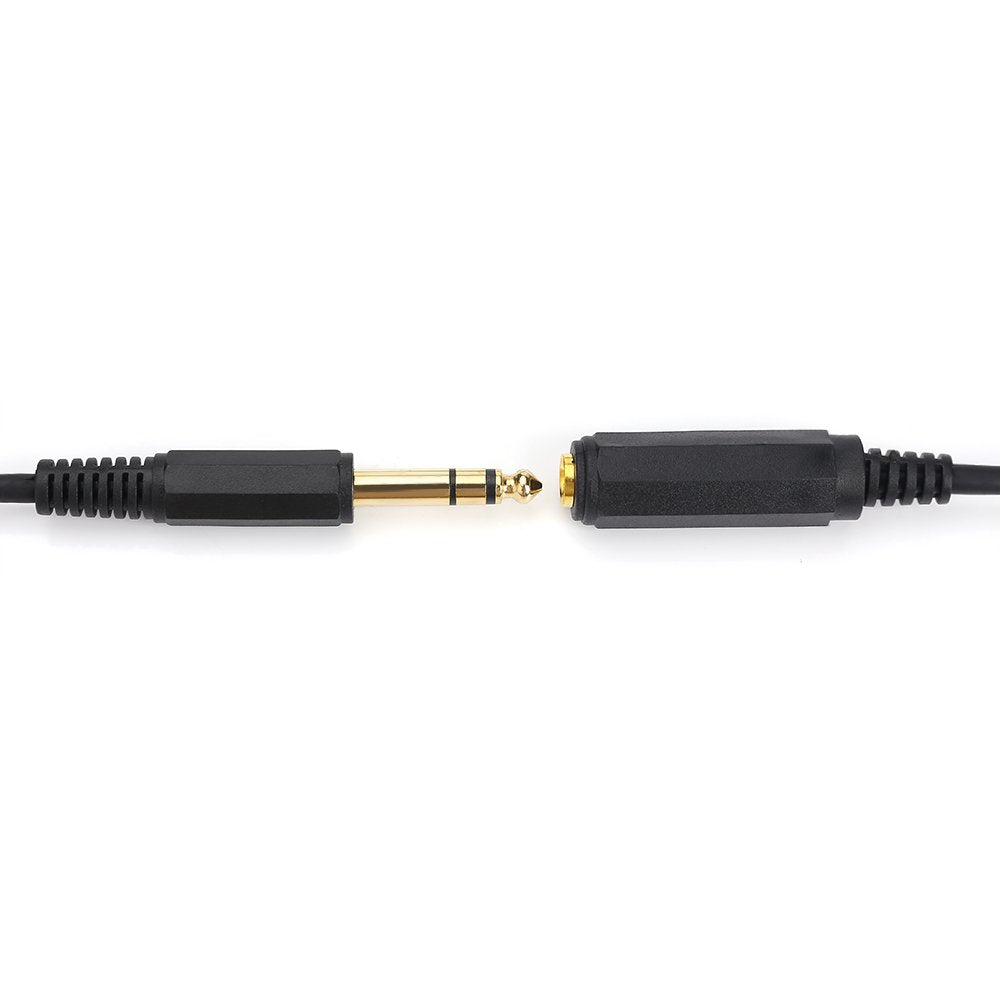 Disino 1/4 Inch Male to Female Stereo Extension Cable Gold Plated Quarter inch Headphone Extension Cable Cord- 20FT /6.6 Meters