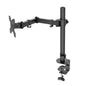 H&C(hcck&Cllassp) Single Monitor Mount, Desk Mount with Swivel, Tilt, Rotation, Height Adjustable, VESA Mount for 17-27” Monitors up to 17.6 lbs, Monitor Stand with C-Clamp, Black