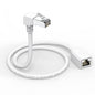 Right Angle Ethernet Extension Cable Down Angle1.5ft-White, 90 Degree CAT6 Ethernet Patch Cable RJ45 LAN Cable Extender Male to Female Connector for Router Modem Smart TV PC Computer Laptop